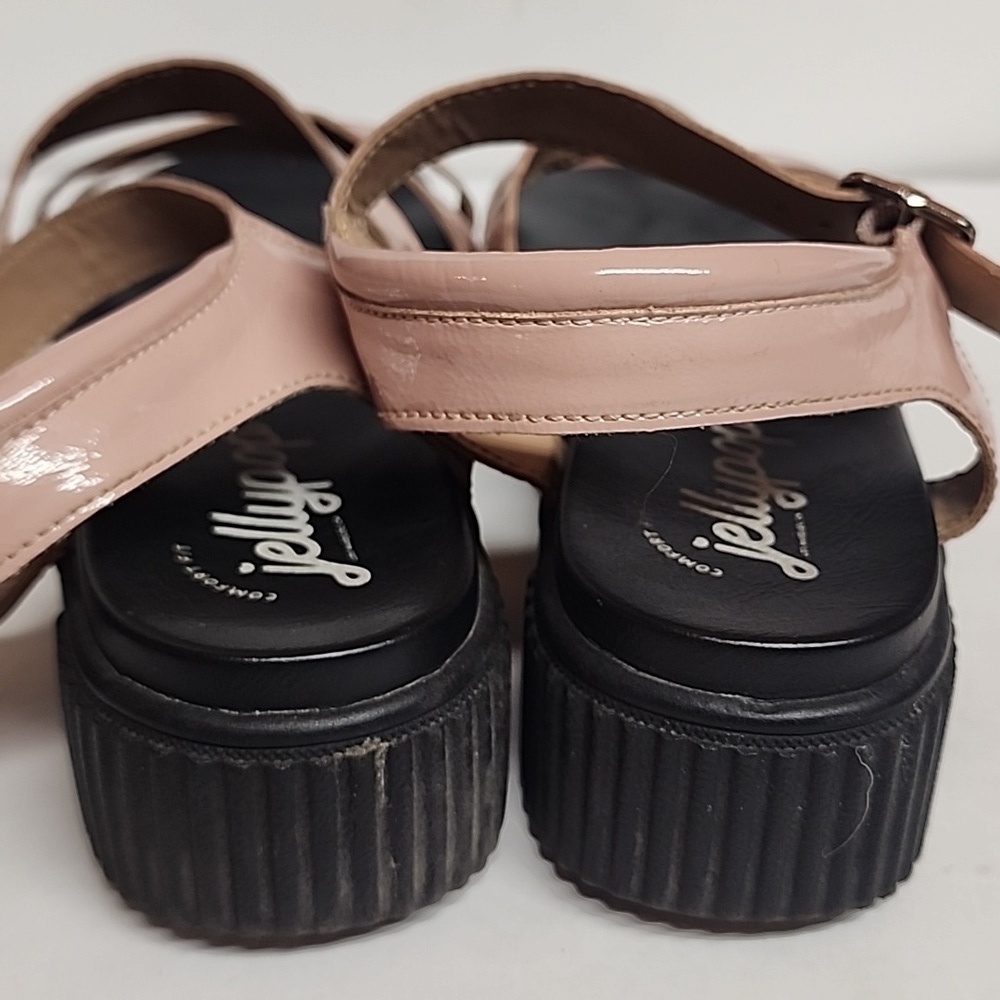 Jellypop Comfort Fit Size 10M Blush and Black Strappy Sandals - Picture 3 of 9